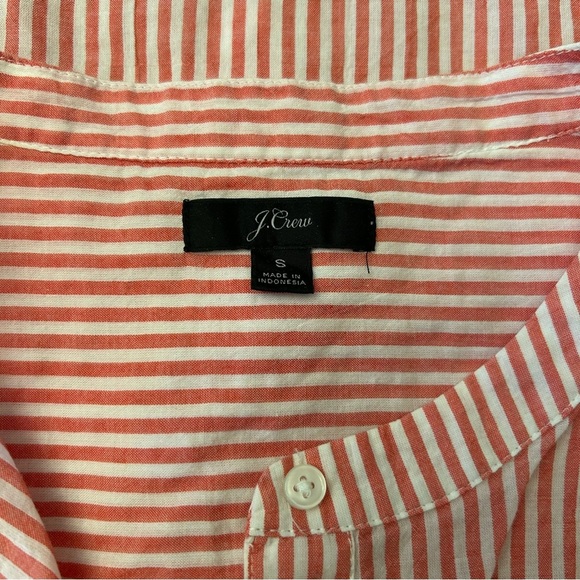 J. CREW Striped Mandarin Collar Popover - Picture 6 of 6